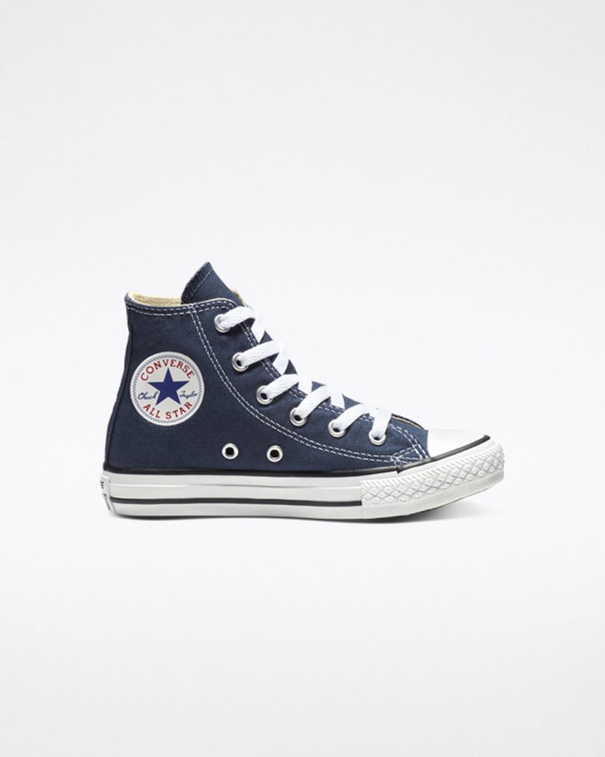 Zapatillas Altas Converse Chuck Taylor All Star Classic Niño Azul Marino | PE L7P4E0